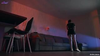 A hot solo girl plays with her pussy with a dildo in 4K