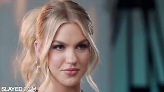Two blonde girls, Blake and Jazlyn, have a hot lesbian sex and they both cum, showcasing the intense chemistry often seen in Slayed's high-quality girl-on-girl content