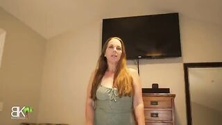A stepson shares a bed with his hot stepmom, who has a big ass and is a MILF