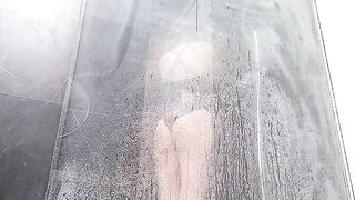 Sweet wet pussy and squirting orgasm in the shower