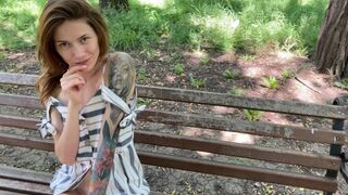 I fingered my pussy in panties in the park and came in the car