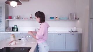 I’m cooking and stripping at a friend’s house. It’s completely normal