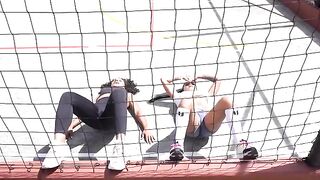 Workout with lesbian Colombian beauty Carla Morelli and her friend Mariana Martix
