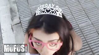 Jordi El Nino Polla surprises Venezuelan birthday girl Kitty Love with a present on the street