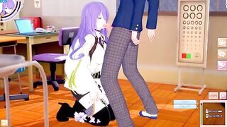 Hentai Game Koikatsu! Big tits Moona Hoshinova's 3DCG sex