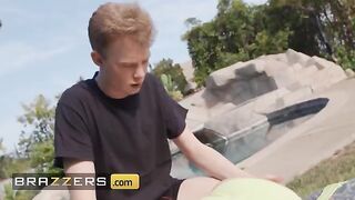 Cock craving stepmom and stepdaughter share a sticky sperm bath after intense riding session