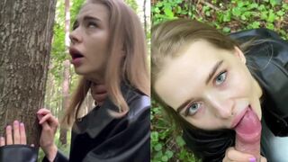 Petite teen Californiababe gets fucked hard in the forest by a horny stranger