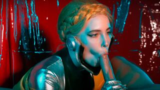 Femdom threesome sex with ballerinas in atomic heart style