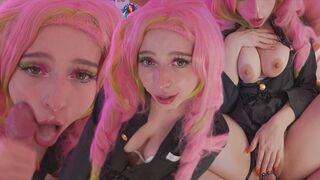 Mitsuri Kanroji gets her pussy full of sticky cum
