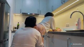 A beautiful girl made a stunning blowjob and got fucked hard