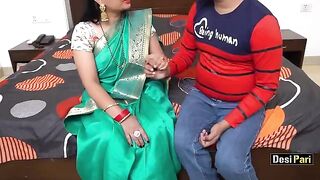Desi Pari teaches English to a student and gets intimate with clear Hindi audio
