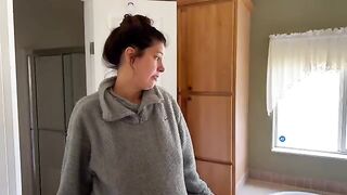 A couple tries to get a better deal from their pregnant landlord in a steamy scene