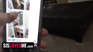 Pervert guy fucks his step sister with plump tits, she loves it