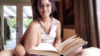 A glass-wearing little stepsister gets educated by her big stepbrother in this steamy Family Therapy scene