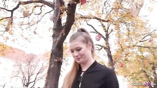 German scout picks up petite teen Olivia Sparkle for rough sex