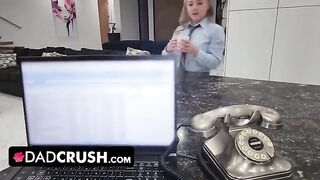 The step daddy creampies the juicy pussy of his thick stepdaughter
