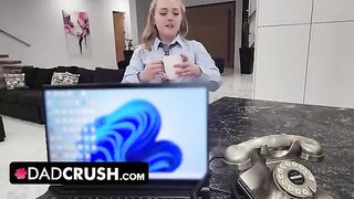 The step daddy creampies the juicy pussy of his thick stepdaughter