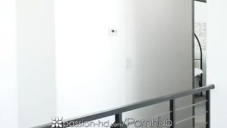A stunning blonde gets fucked and facialed in a passionate scene