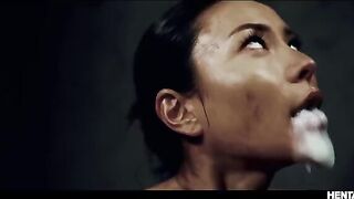 Asian busty babes get creampied by aliens in a hot scene