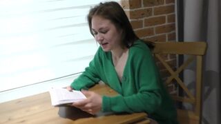 The student gently spreads her legs to learn the Kamasutra at 18 y.o