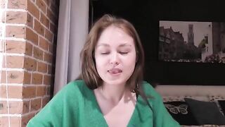 The student gently spreads her legs to learn the Kamasutra at 18 y.o