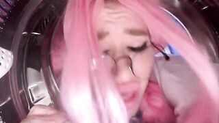 My stupid stepsister got her head stuck in a washing machine