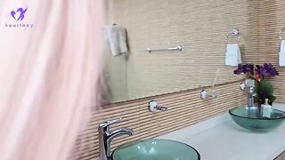I spy on my stepson in the shower and get loads in my ass
