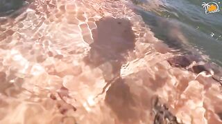 A couple fucked in public on the beach in Valencia, Spain