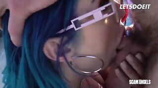 Cute girls Emily Willis and Jewelz Blu seduced a young guy for sex
