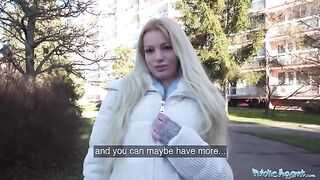 Public Agent German blonde MILF gets a creampie from a big cock in a risky encounter