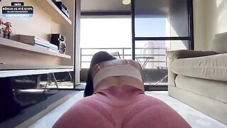 My personal trainer tore my pants and fucked me hard without protection