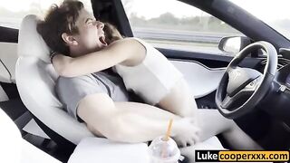 An 18-year-old babe got fucked on the way home in a car