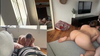 A couple has sex in a hotel room with other people next door