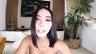 The girl is training with her personal trainer, and things heat up