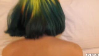 Rainbow teen is a filthy punk slut in every sense