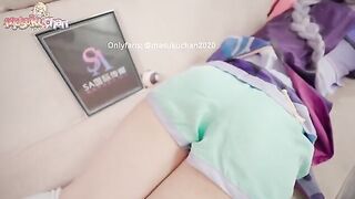 Massage girl Qiqi has a thick ass, her pussy filled with cum