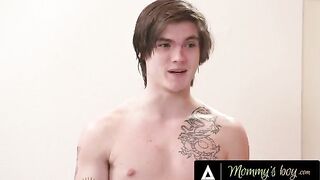 Pervert guy Crystal Rush’s stepson wants to explore her big ass with his dick