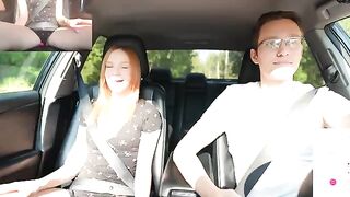 Surprise for Verlonis, getting fucked by Justin inside her pussy while driving