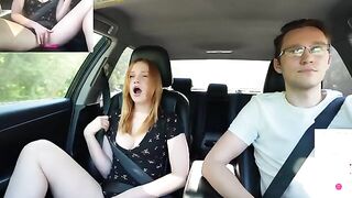 Surprise for Verlonis, getting fucked by Justin inside her pussy while driving