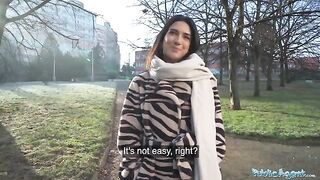 A beautiful European biology student gets fucked by a stranger on the street