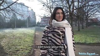 A beautiful European biology student gets fucked by a stranger on the street