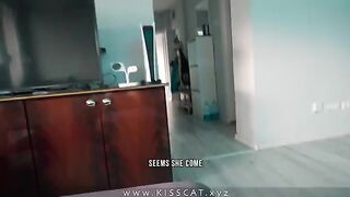 A stepson roughly fucked his stepmom, silencing her with cock