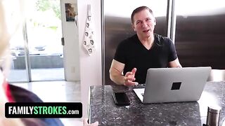 Pervert stepdad fucked his stepdaughter Chloe Rose daily before and after school