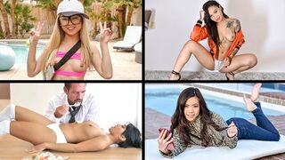 Little Asian girls compilation with Ember Snow, Honey Gold, Lulu Chu, and Vina Sky