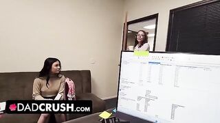 Pervert stepdad fucks his Asian stepdaughter and her friend in a taboo scene