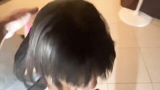 The Italian guy fucked the petite girl with small boobs in a steamy session