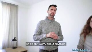 Public Agent Tight Spanish babe gets fucked behind her husband’s back