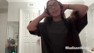 Skinny Latina teen gets her BF’s cock sucked with passion in POV