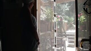 The gardener was rewarded with sex by the homeowner for his hard work