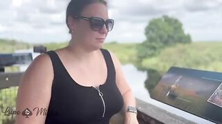 Amateur couple fucked outdoors at the Alligator Alley Rest Stop in exclusive vid